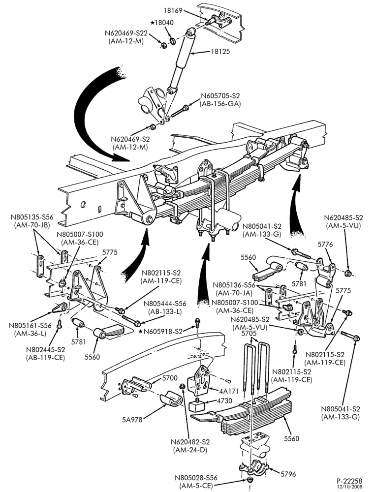 REAR SUSPENSION-REAR SUSPENSION- multi leaf spring-F(Super Duty)