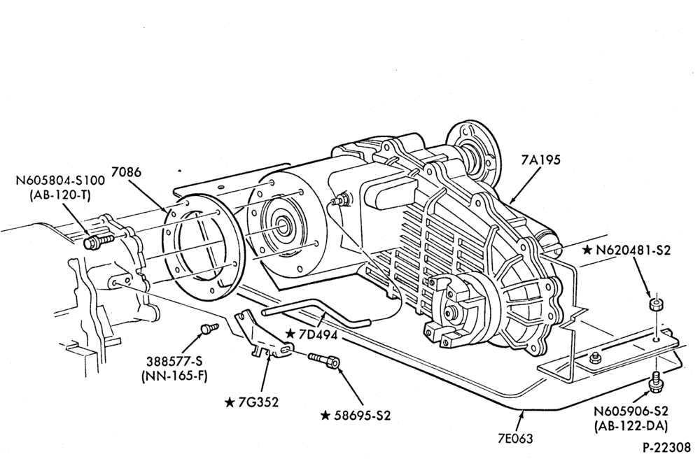 72.1 - TRANSFER CASE (FOUR WHEEL DRIVE)-Vent & bracket - with electric shift-U150