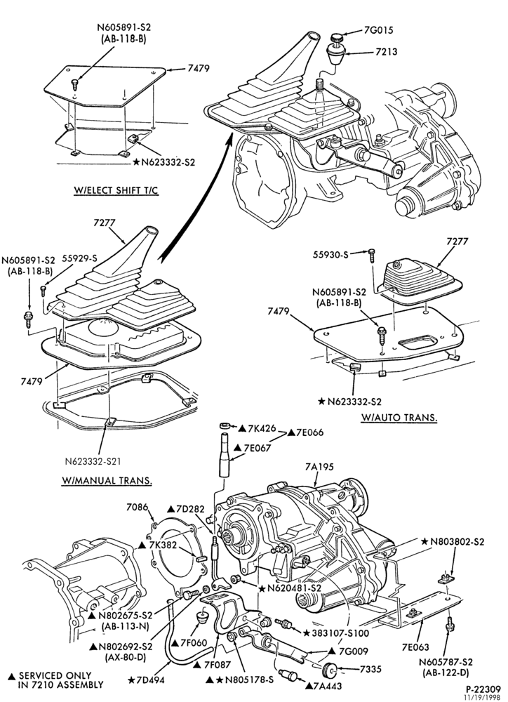 A70 - TRANSFER CASE (FOUR WHEEL DRIVE)-Shift mechanism-(1989)-R