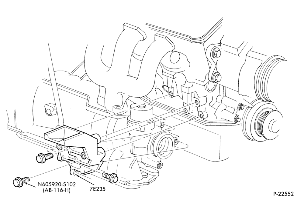 A70.9 - AXOD TYPE - EXTERNAL PARTS-AXOD TYPE - transmission to engine brace