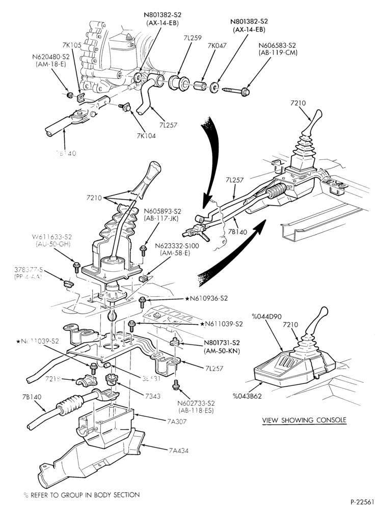 72.1 - EXTERNAL PARTS-Gearshift mechanism - floor mounted