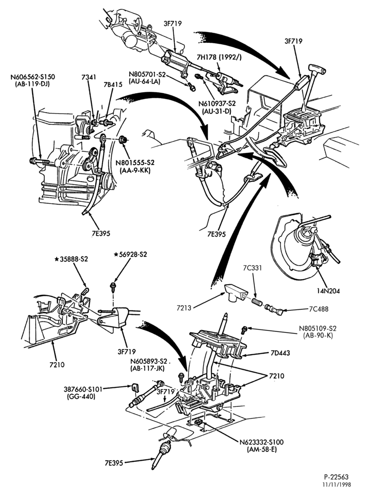 A70.7 - ATX TYPE - EXTERNAL PARTS-ATX TYPE - shift mechanism - floor or console mounted