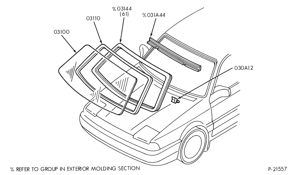 030 - BODY FRONT-Windshield