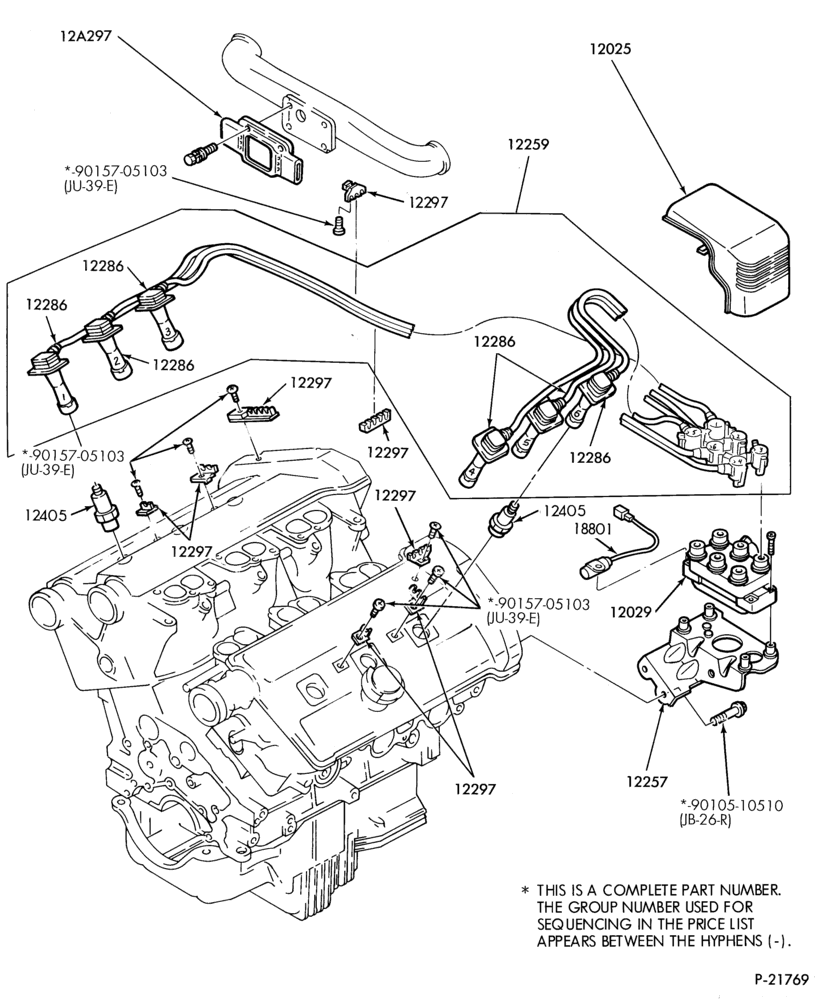 120 - DISTRIBUTOR AND IGNITION SYSTEM-Ignition wiring - 6 cyl. 3.0L - SHO