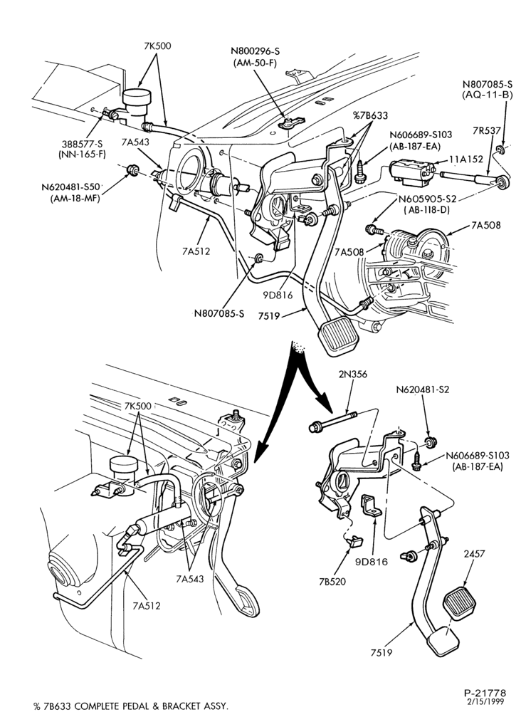 75 - MANUAL TRANSMISSION-Clutch & brake pedal-All