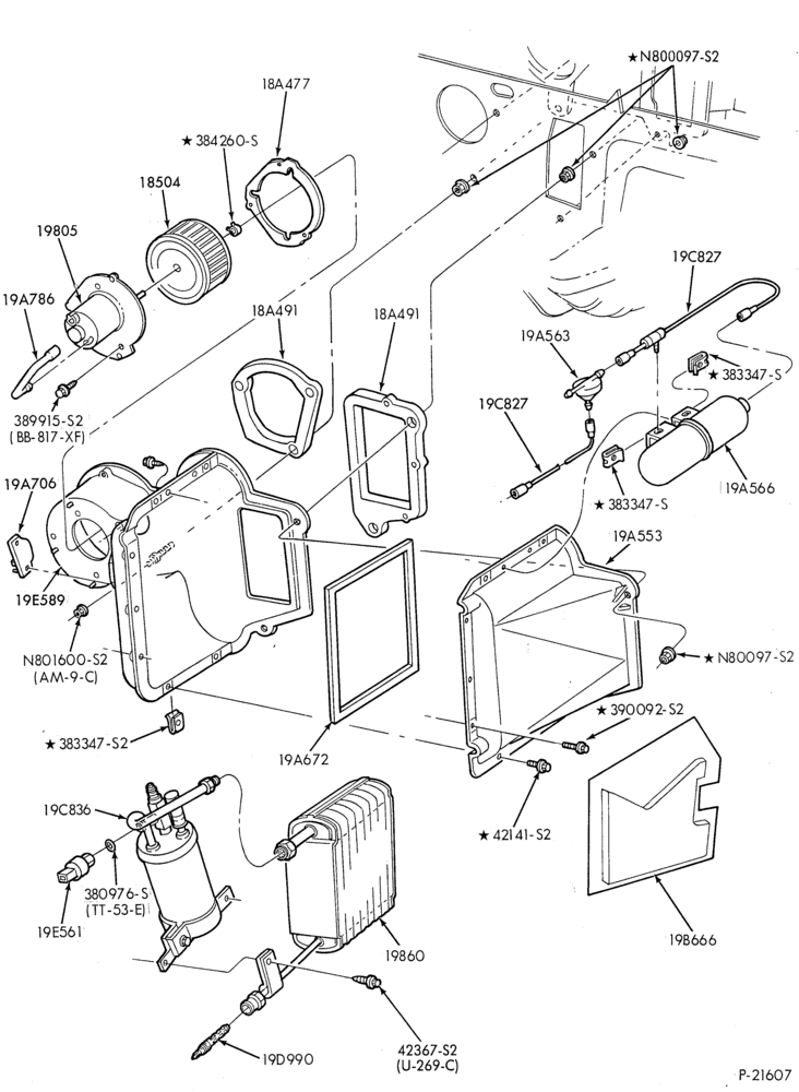 195 - AIR CONDITIONING-Evaporator parts - integral-B