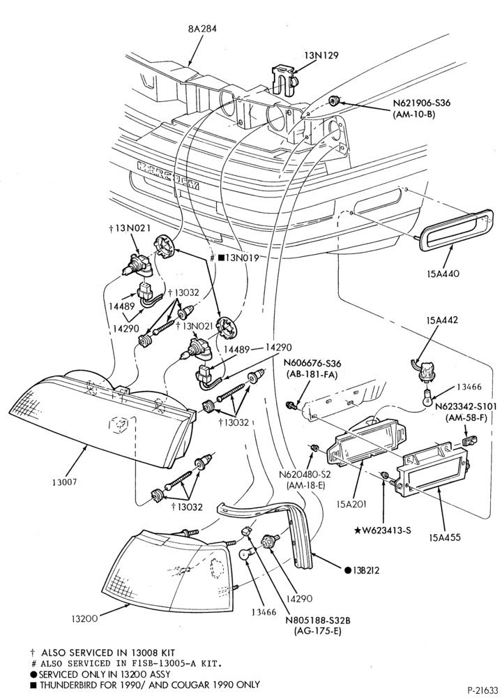 130 - LAMPS-Headlamp, parking, front fender side marker & cornering lamp