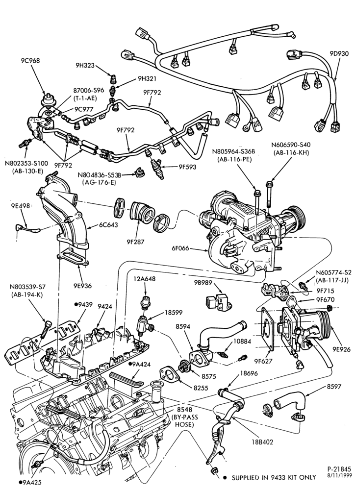 93 - 6 CYL. 3.8L (230 C.I.D.) - S/C-Manifold and related parts- intake