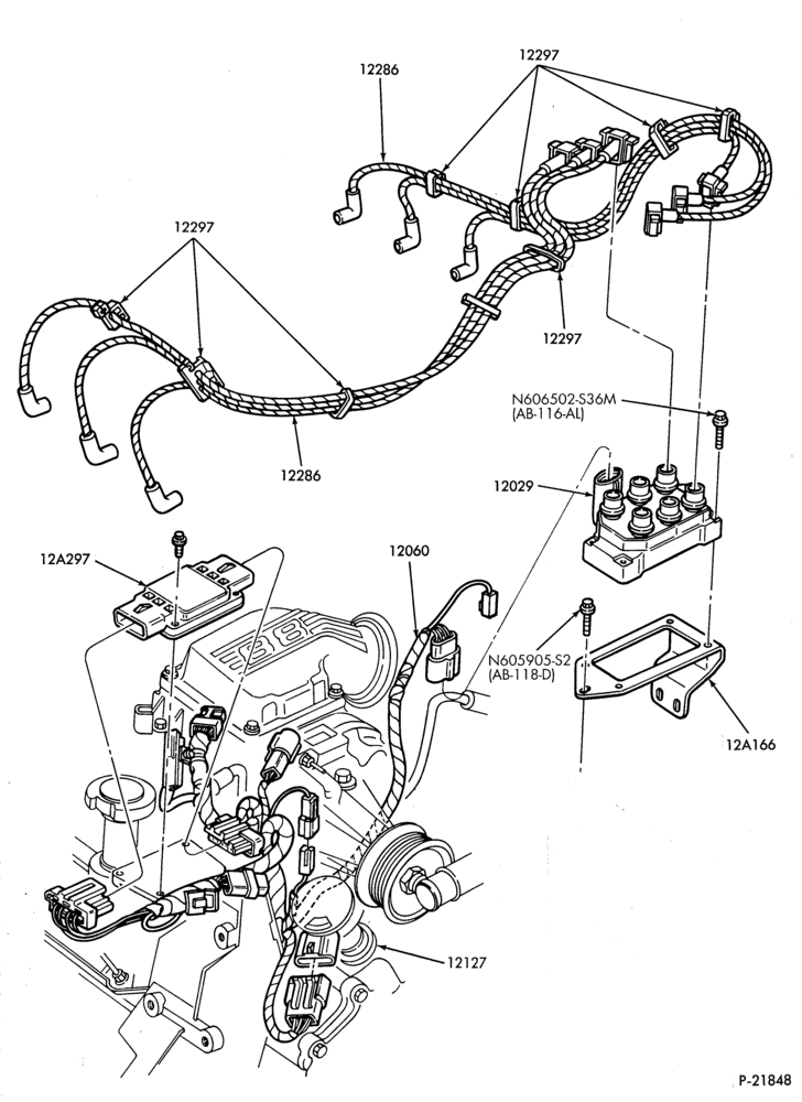 120 - ALTERNATOR, INSTRUMENT CLUSTER, BATTERY-Ignition wiring and related parts - 6 cyl. 3.8L-S/C