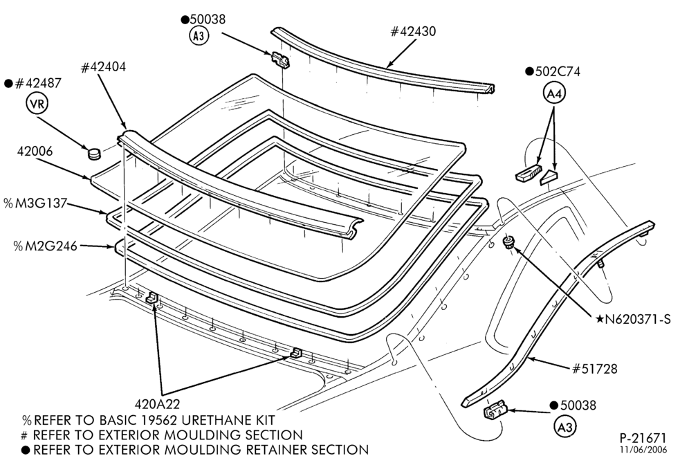 420 - ROOF-Back window - Thunderbird