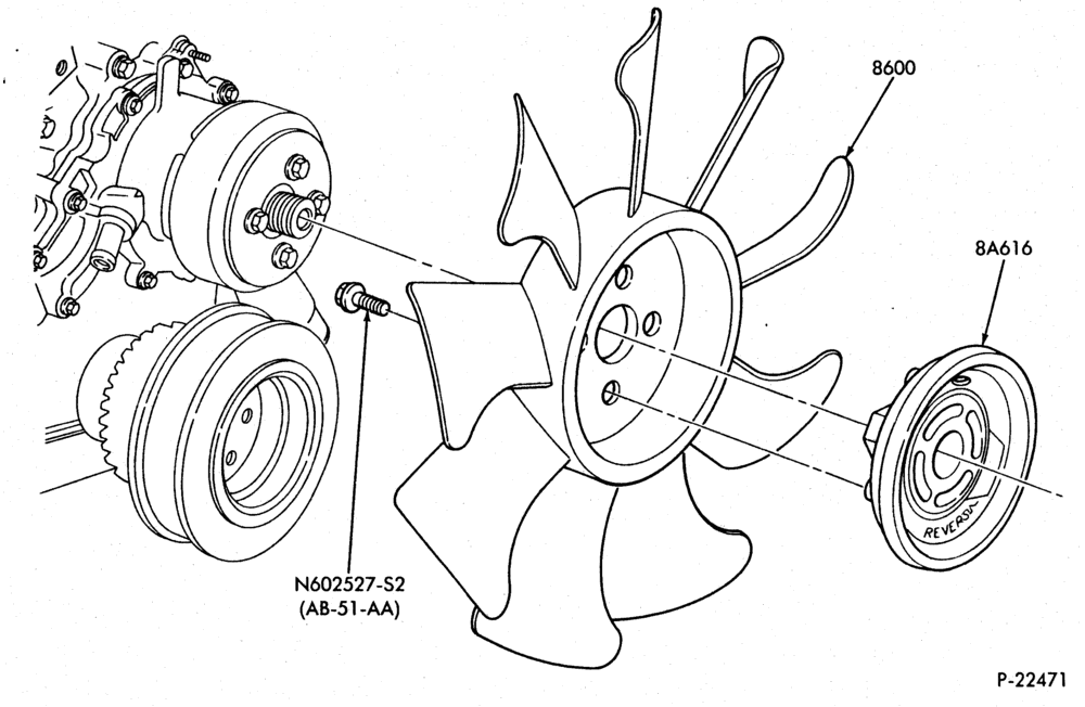 80.1 - RADIATOR, GRILL AND COOLING-Cooling fan, clutch & related parts - 6 cyl. 4.0L-A