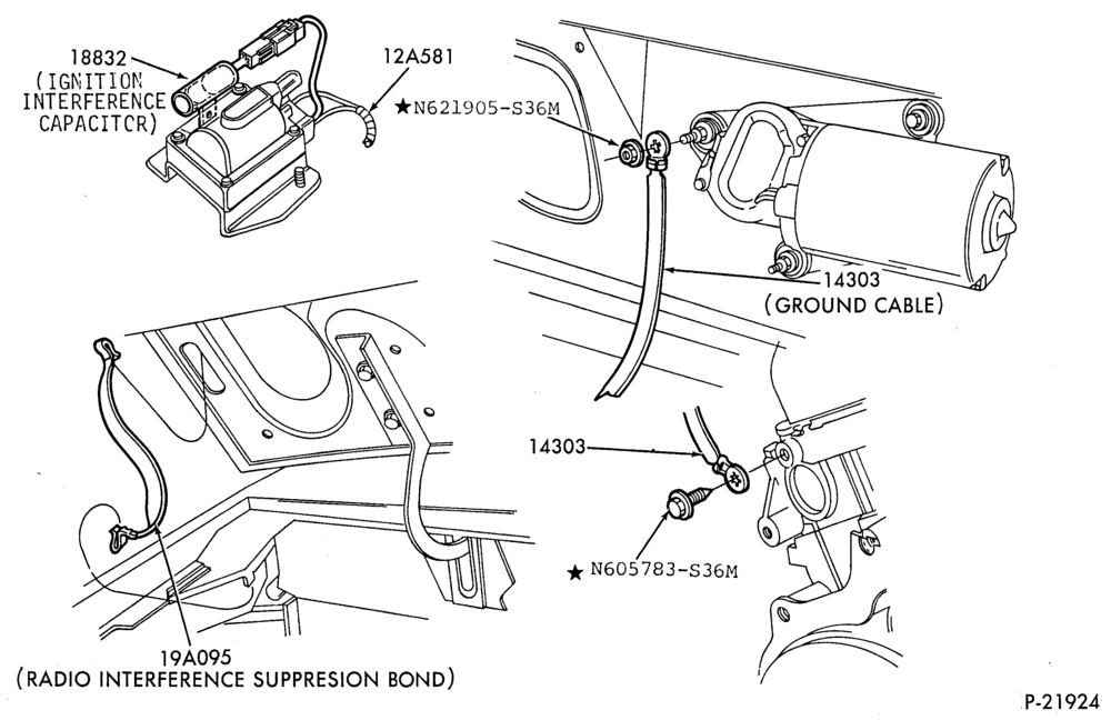 188 - RADIOS-Radio - suppression components - 6 cyl. 4.0L-B
