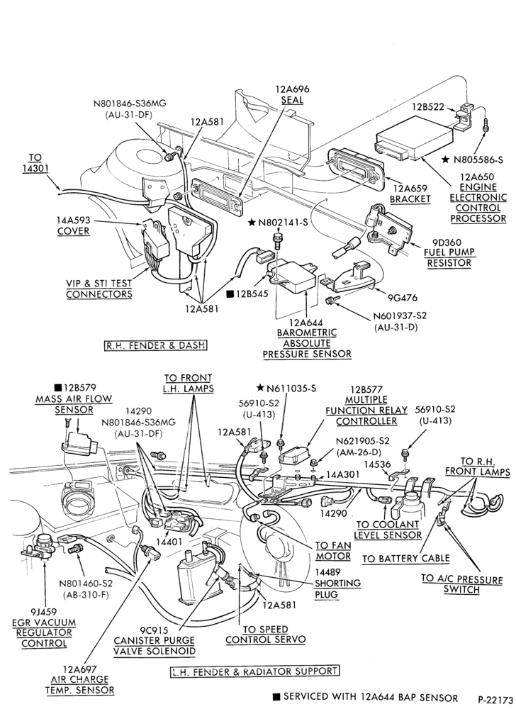 94.8 - 6 CYL. 3.2L - SHO-Powertrain control module (P.C.M.) - Page C