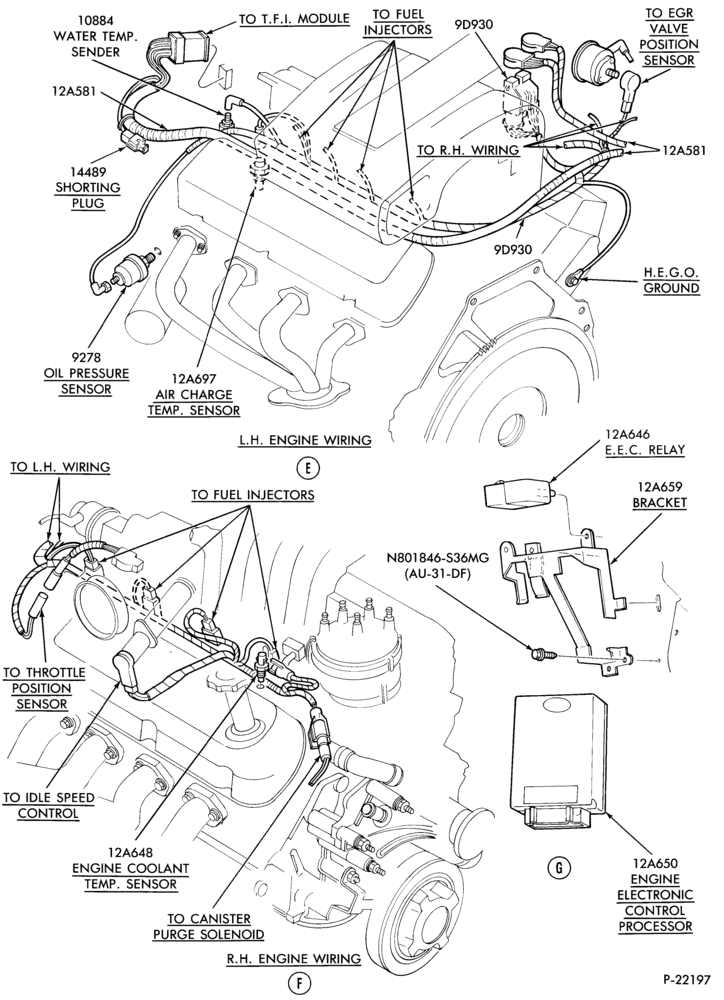 94.9 - 8 CYL. 5.0L-Electronic engine control (E.E.C.) - Page B