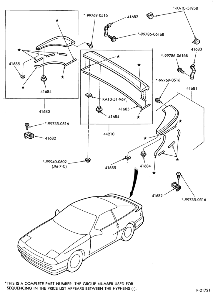 430 - LIFT/TAILGATE, LUGGAGE & BACK WINDOW-Spoiler & related parts