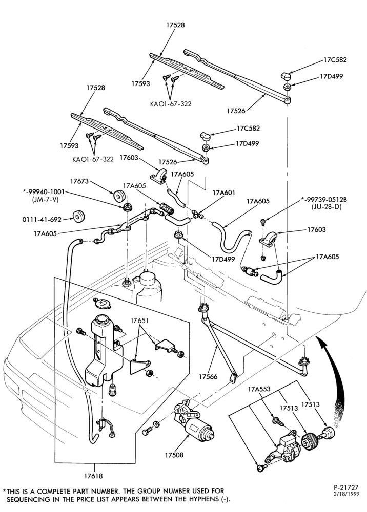 175 - SPEEDOMETER, BUMPERS, MIRRORS AND WIPERS-Windshield- wiper motor