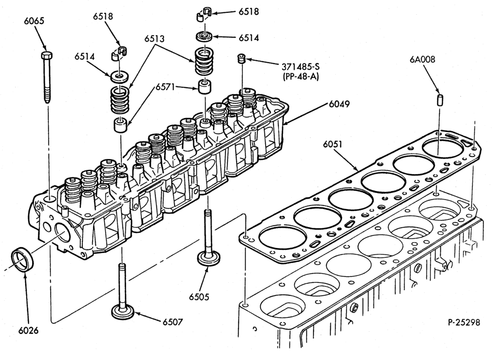 60.3 - 6 CYL. 4.9L-Cylinder head, valves & related parts-F150/350