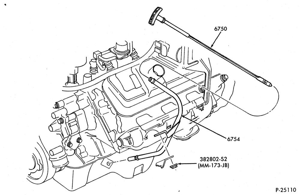 60.7 - 8 CYL. 7.5L-Oil level indicator-E250/350