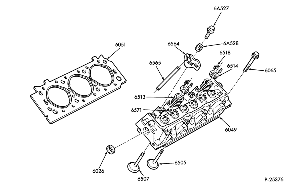 60.2B - 6 CYL. 3.0L - EXC. SHO-Valves and push rods