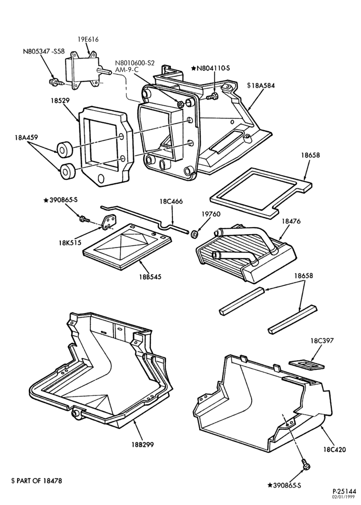HEATERS-Heater parts (fresh air) - passenger compartment-E150/350,E(Super Duty)