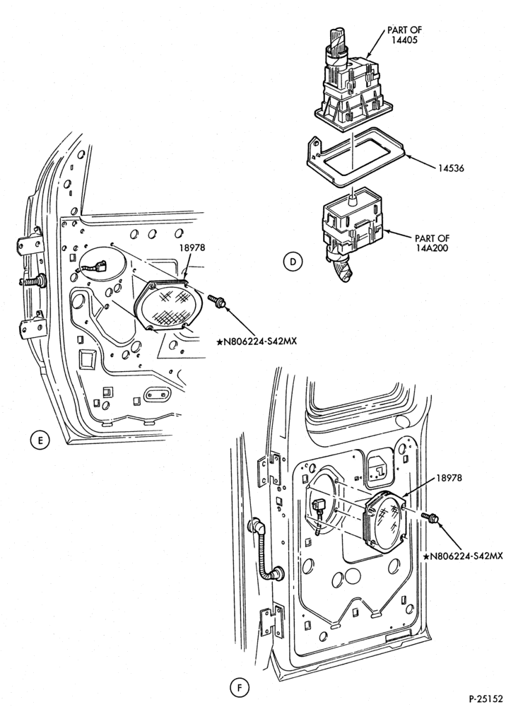 RADIOS-Radio, speakers & wiring - front & rear - Page B-E150/350,E(Super Duty)