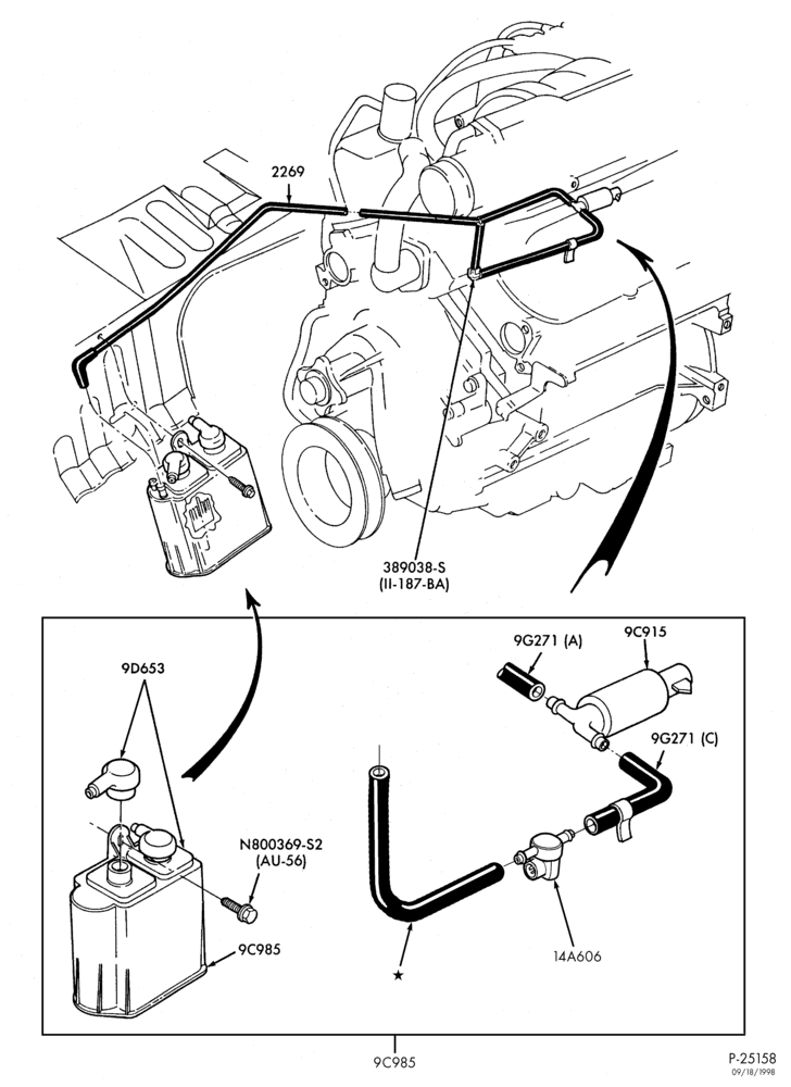 96.1 - 6 CYL. 4.0L - OHV-Fuel vapor canister & related parts