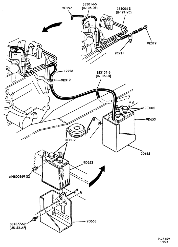 96.1 - 6 CYL. 4.9L - GAS-Fuel vapor canister & related parts