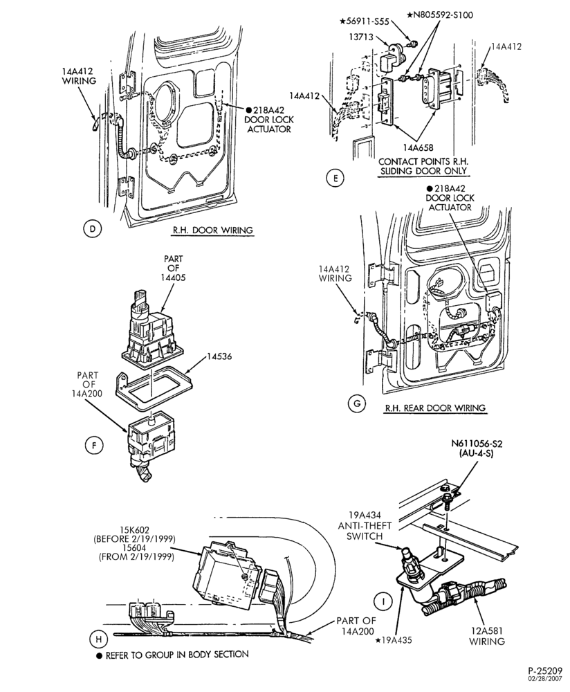AIR CONDITIONING-Anti-theft, remote convenience controls, wiring & related parts - Page B-E150/350