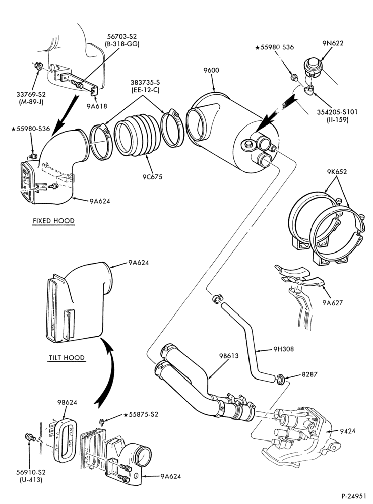 96 - 8 CYL. 6.1L, 7.0L GAS - M.F.I.-Air cleaner