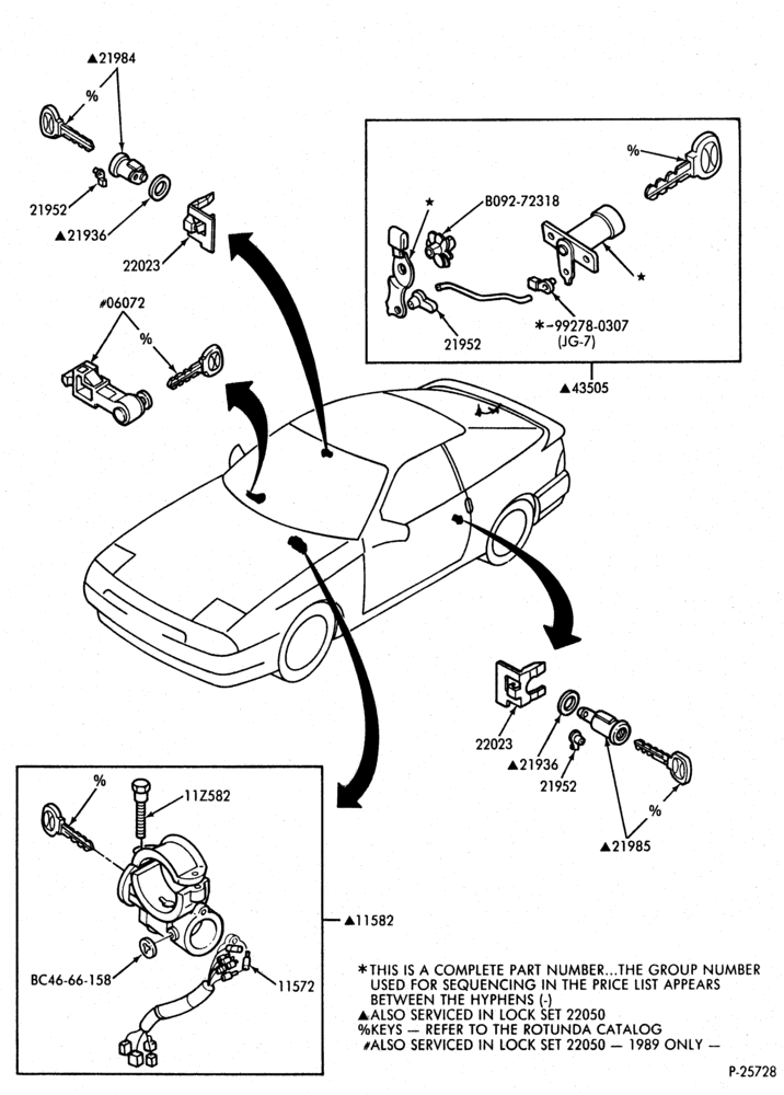 230.2 - BODY SIDES AND QUARTER-Lock and key sets