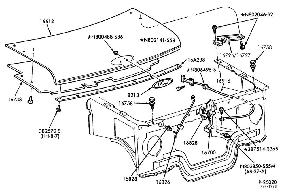 160 - FENDERS AND HOODS-Hood & related parts - remote control-E150/550
