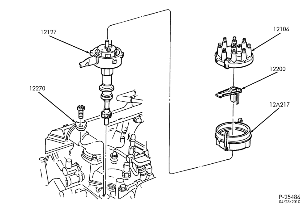 STARTER, IGNITION AND HEADLAMP SWITCHES-Distributor - 8 cyl. 7.5L