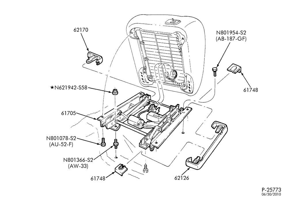 600.2 - SEATS AND SEAT BELTS-Front seat parts - lower half - power - with controls