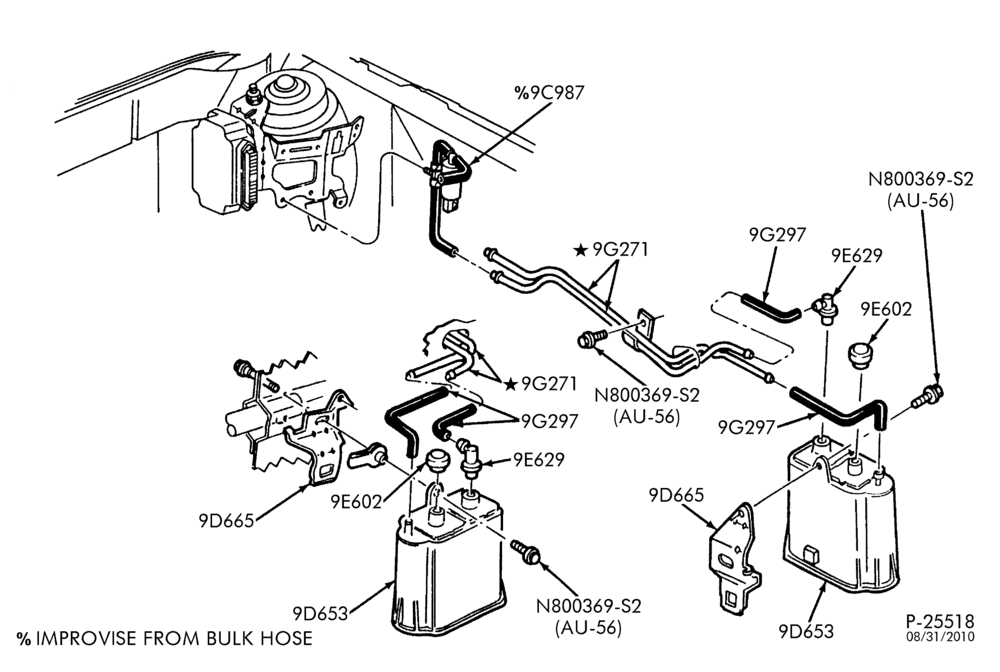 96.1 - 6 CYL. 3.0L-Fuel vapor canister and related parts