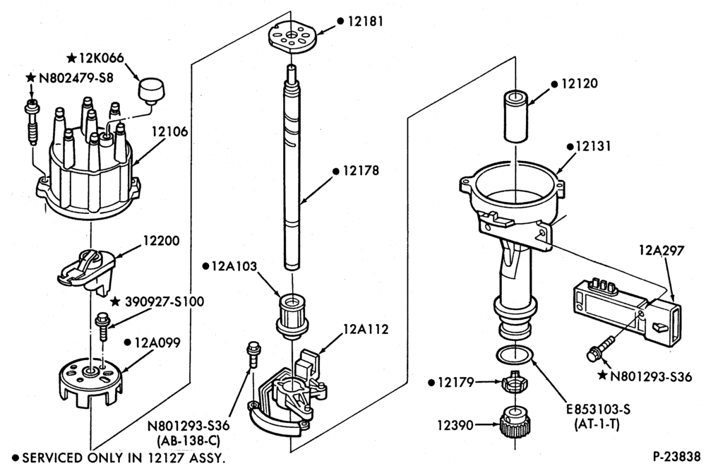 STARTER, IGNITION AND HEADLAMP SWITCHES-Distributor - 6 cyl. 2.9L