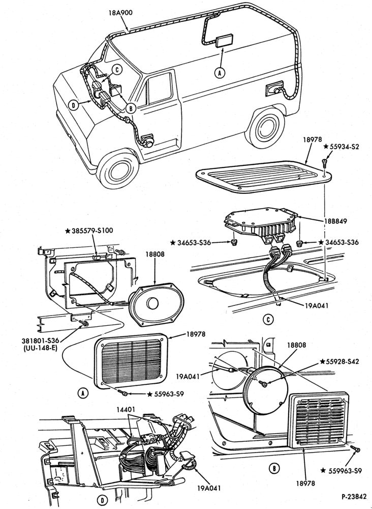 188 - RADIOS-Radio speakers - front door & rear side-All