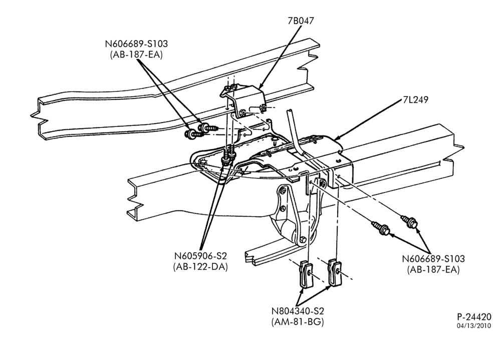 70 - EXTERNAL PARTS-Transmission noise shield - 446 (7.3L) diesel-F350,F(Super Duty)
