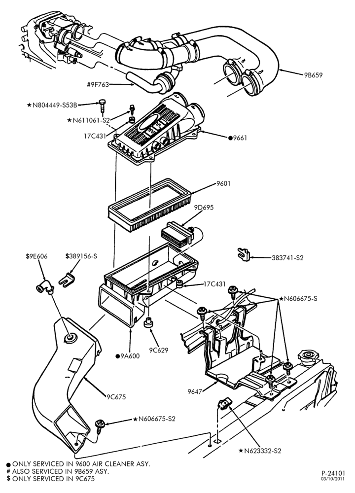 96 - 8 CYL. 7.5L-Air cleaner