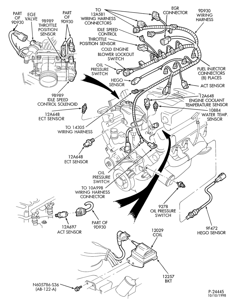 94.9 - 8 CYL. 5.0L-Electronic engine control (E.E.C.) - Page B