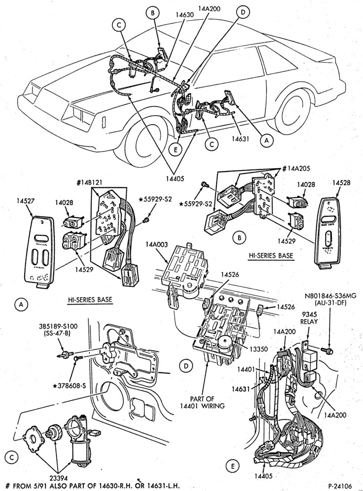 ELECTRICAL SYSTEMS-Power windows - exc. convertible