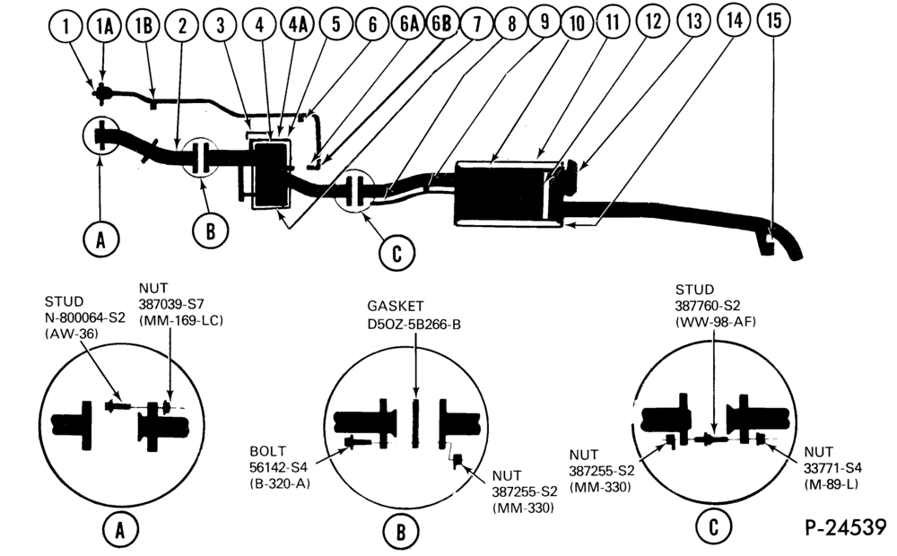 Схема установки D9BZ-5290-B