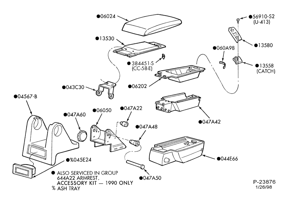 045 - BODY FRONT-Console armrest