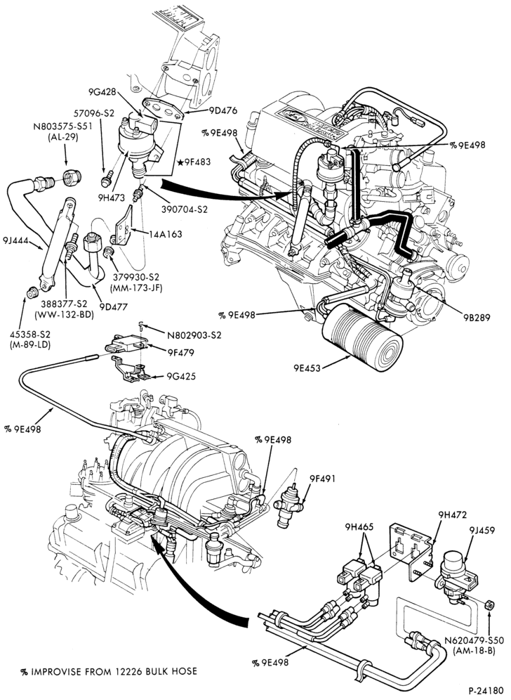 94.1 - 8 CYL. 5.0L - GAS-Emission system - exhaust gas recirculation (E.G.R.)