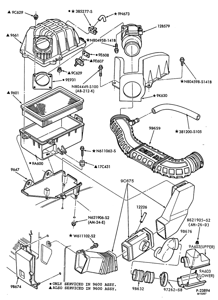 96 - AIR CLEANER, CHOKE, ACCEL, SPEED CONTROL-Air cleaner