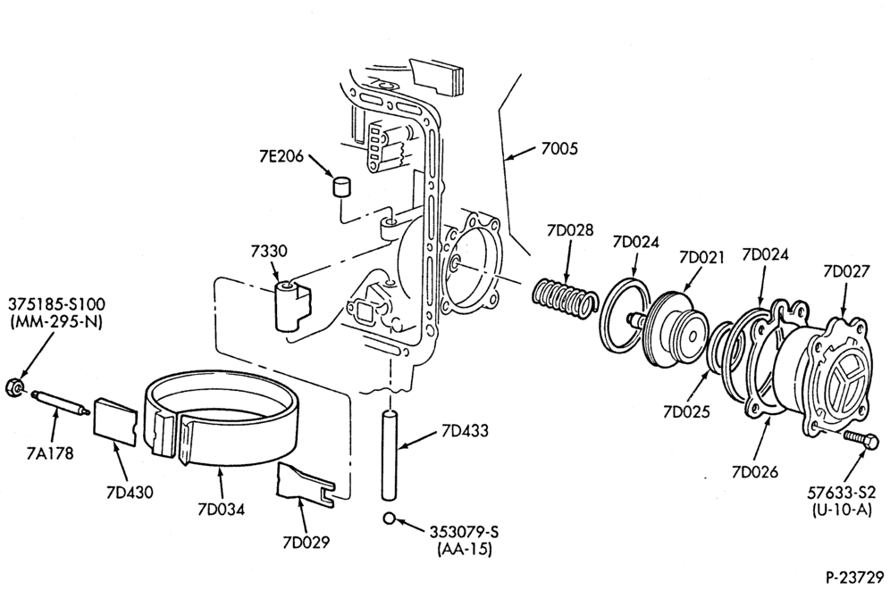 A70.3 - C6 TYPE TRANSMISSION-Servo and band - intermediate-E-F-U100/350