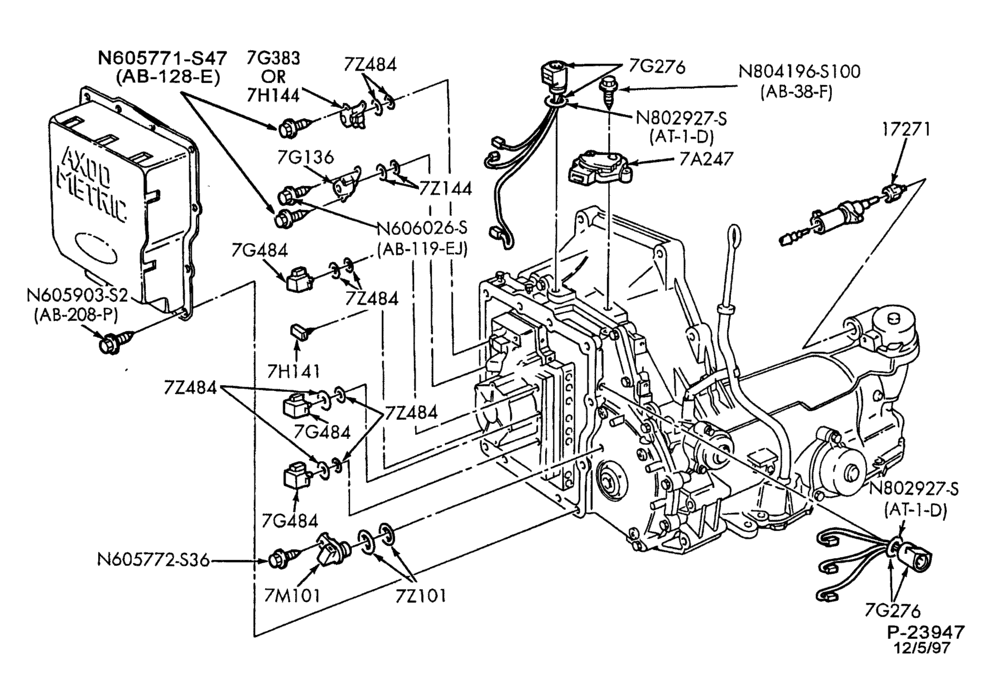 AUTOMATIC TRANSMISSION-INTERNAL PARTS - Electronic controls & sensors-TW