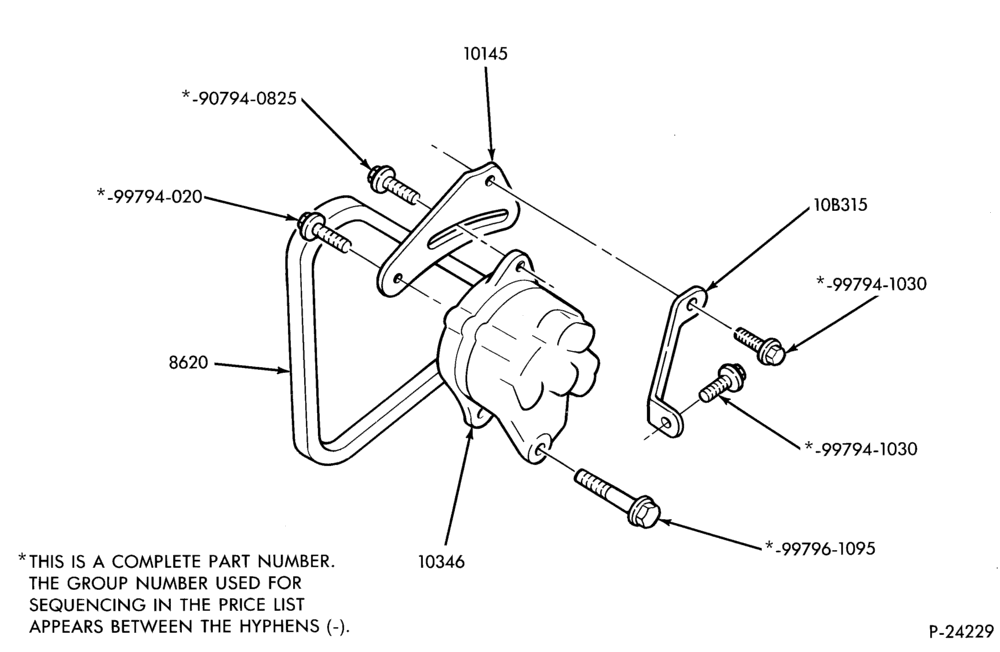 103.1 - STARTER, IGNITION AND HEADLAMP SWITCHES-Alternator mounting brackets - 4 cyl. 1.3L