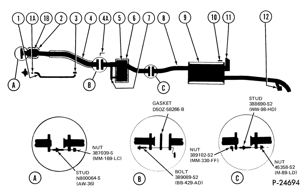 Схема установки E2ZZ-5E258-C