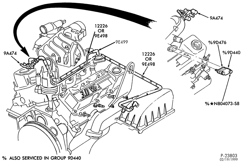 94.1 - 6 CYL. 3.0L-Emission system - exhaust gas recirculation (E.G.R.)