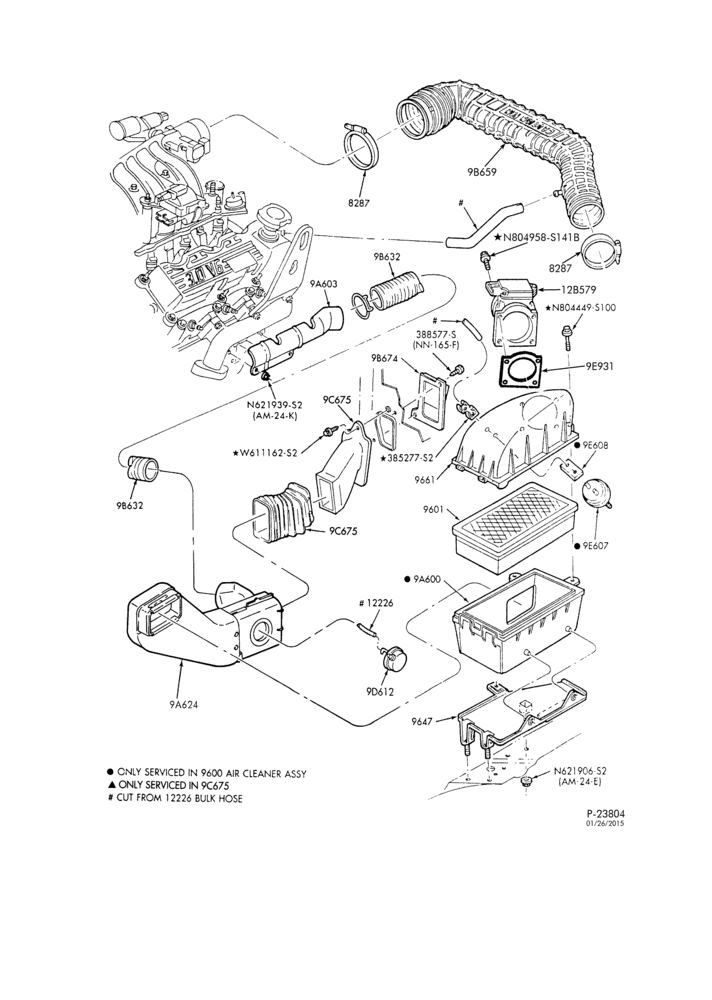 96 - 6 CYL. 3.0L-Air cleaner